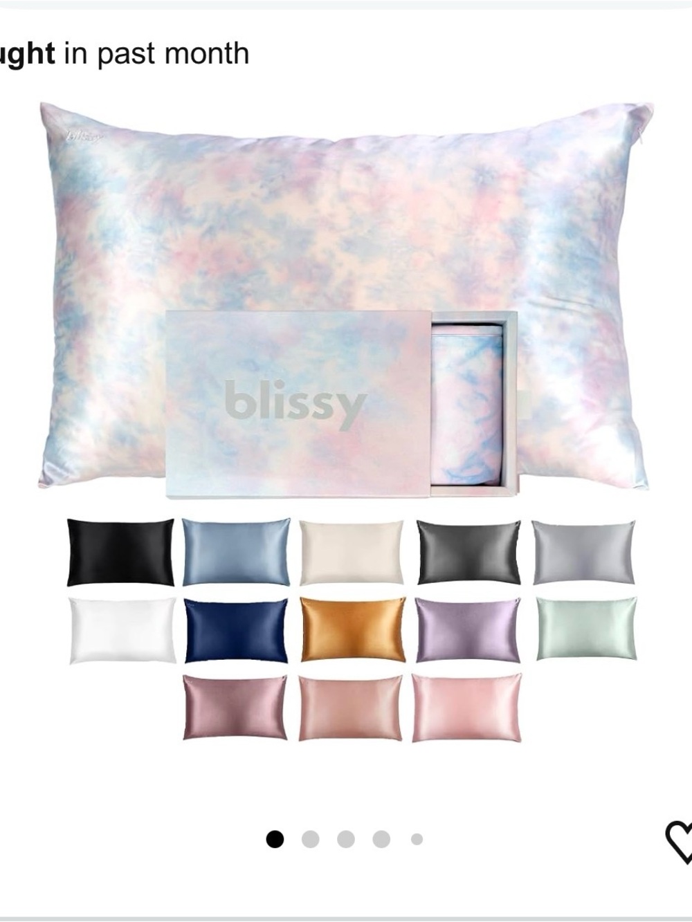 NEW Blissy Pastel Tie-Dye Silk Pillowcase